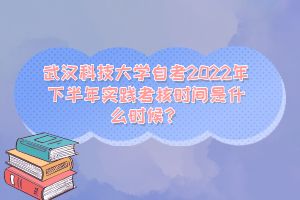 武汉科技大学自考2022年下半年实践考核时间是什么时候？