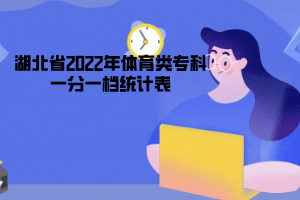 湖北省2022年体育类专科一分一档统计表
