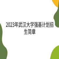 2023年武汉大学强基计划招生简章