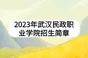 2023年武汉民政职业学院招生简章