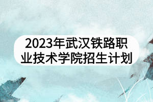 2023年武汉铁路职业技术学院招生计划