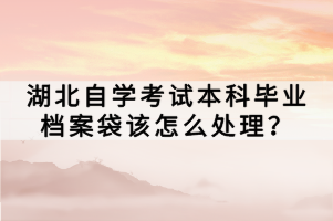 湖北自学考试本科毕业档案袋该怎么处理？