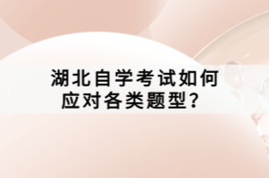 湖北自学考试如何应对各类题型？