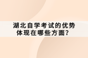 湖北自学考试的优势体现在哪些方面？