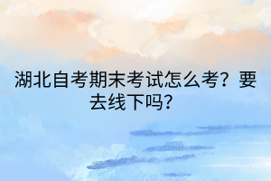 湖北自考期末考试怎么考？要去线下吗？