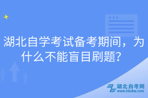 湖北自学考试备考期间，为什么不能盲目刷题？