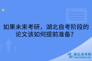 湖北自考论文