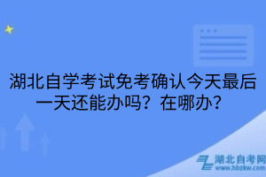 湖北自学考试免考确认