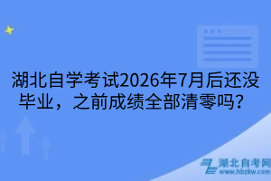 湖北自学考试成绩