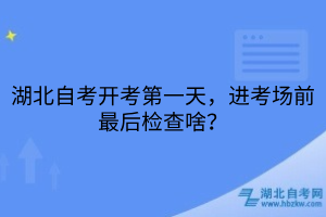 湖北自考开考第一天，进考场前最后检查