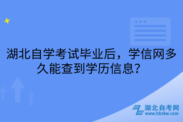 湖北自学考试毕业后，学信网多久能查到学历信息？