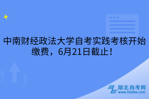 中南财经政法大学自考实践考核