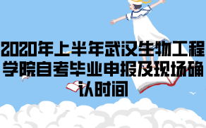 2020年上半年武汉生物工程学院自考毕业申报及现场确认时间