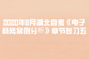 2020年8月湖北自考《电子商务案例分析》章节复习五