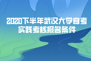 2020下半年武汉大学自考实践考核报名条件