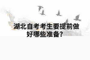 湖北自考考生要提前做好哪些准备? 湖北自考考生要提前做好哪些准备?