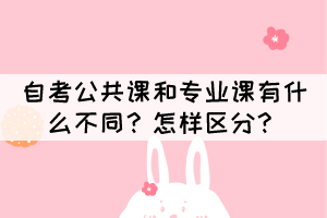 自考公共课和专业课有什么不同?怎样区分? 自考公共课和专业课有什么不同?怎样区分?