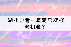 湖北自考一年有几次报考机会? 湖北自考一年有几次报考机会?