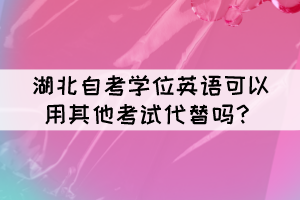湖北自考学位英语可以用其他考试代替吗? 湖北自考学位英语可以用其他考试代替吗?