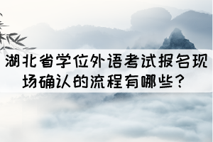 湖北省学位外语考试报名现场确认的流程有哪些？