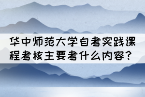 华中师范大学自考实践课程考核主要考什么内容？