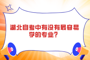 湖北自考中有没有最容易学的专业？