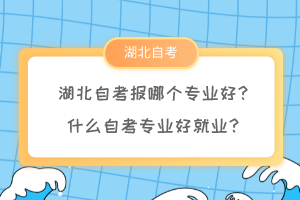 湖北自考报哪个专业好?什么自考专业好就业? 湖北自考报哪个专业好?什么自考专业好就业?