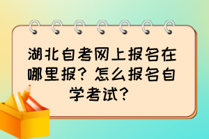 湖北自考网上报名在哪里报？怎么报名自学考试？