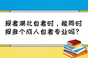 报考湖北自考时,能同时报多个成人自考专业吗? 报考湖北自考时,能同时报多个成人自考专业吗?