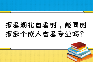 报考湖北自考时，能同时报多个成人自考专业吗？