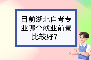 目前湖北自考专业哪个就业前景比较好？