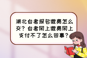 湖北自考报名缴费怎么交？自考网上缴费网上支付不了怎么回事？