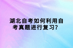 湖北自考如何利用自考真题进行复习？