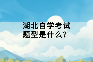 湖北自学考试题型是什么？