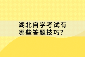 湖北自学考试有哪些答题技巧？