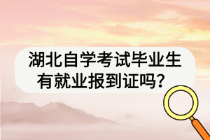 湖北自学考试毕业生有就业报到证吗？