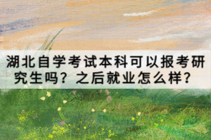 湖北自学考试本科可以报考研究生吗？之后就业怎么样？