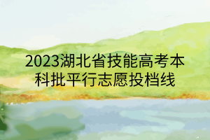 2023湖北省技能高考本科批平行志愿投档线 2023湖北省技能高考本科批平行志愿投档线