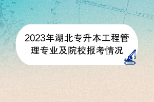 2023年湖北专升本工程管理专业及院校报考情况