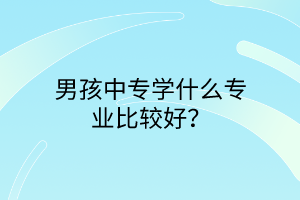 男孩中专学什么专业比较好？