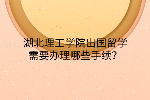 湖北理工学院出国留学需要办理哪些手续？