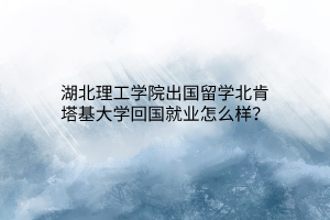 湖北理工学院出国留学北肯塔基大学回国就业怎么样？