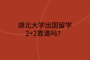 湖北大学出国留学2+2靠谱吗？