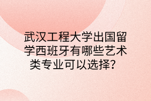 武汉工程大学出国留学西班牙有哪些艺术类专业可以选择？