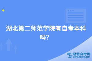 湖北第二师范学院有自考本科吗？