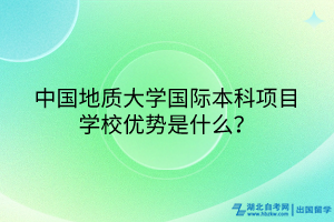 中国地质大学国际本科项目学校优势是什么？