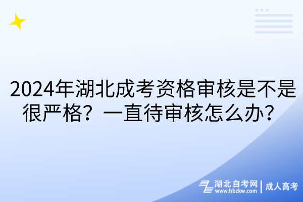 2024年湖北成考资格审核是不是很严格？一直待审核怎么办？