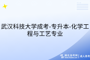 武汉科技大学成考-专升本-化学工程与工艺专业