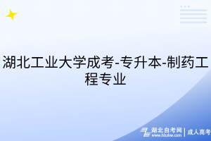湖北工业大学成考-专升本-制药工程专业