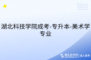 湖北科技学院成考-专升本-美术学专业